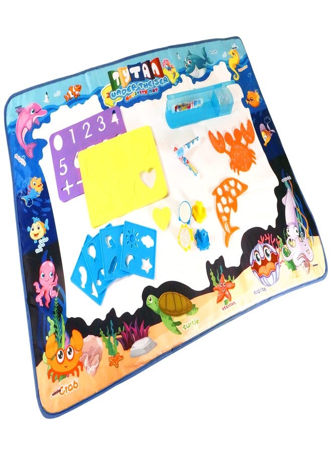 Tytan Tiles Under The Sea Doodle Mat, Self-Cleaning Mat, Water-Powered Magic Pens, Colors Disappear After 5-10 Minutes, Endless Doodling & Fun, Foldable, Creative Play, Imagination, Ages 3 and Up - Image 5